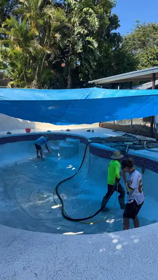 Carrara: new pebblecrete going in